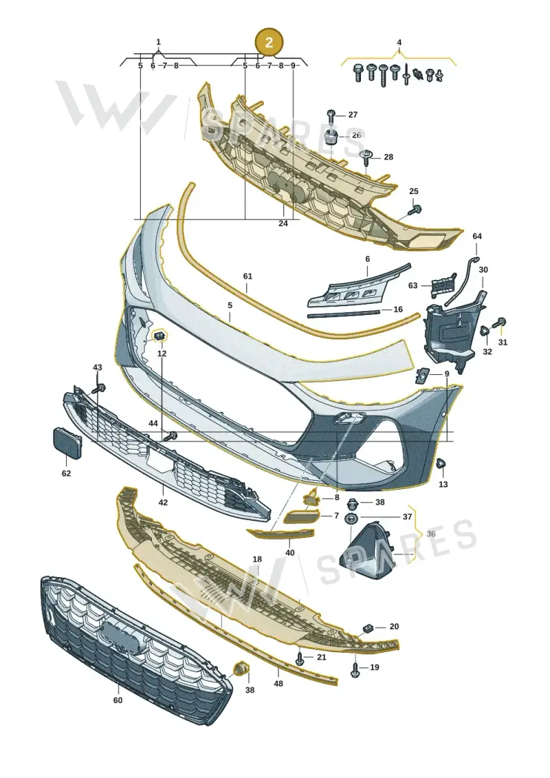 8B3807437CGRU — Audi A5 Limousine (2024-2025) diagram 8wk807100, position 2