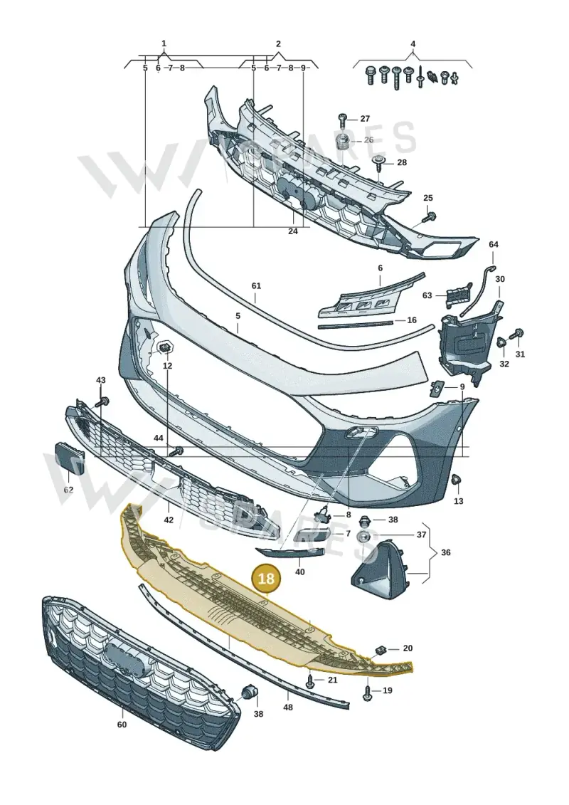8B3807611A — Audi A5 Limousine (2024-2025) diagram 8wk807100, position 18