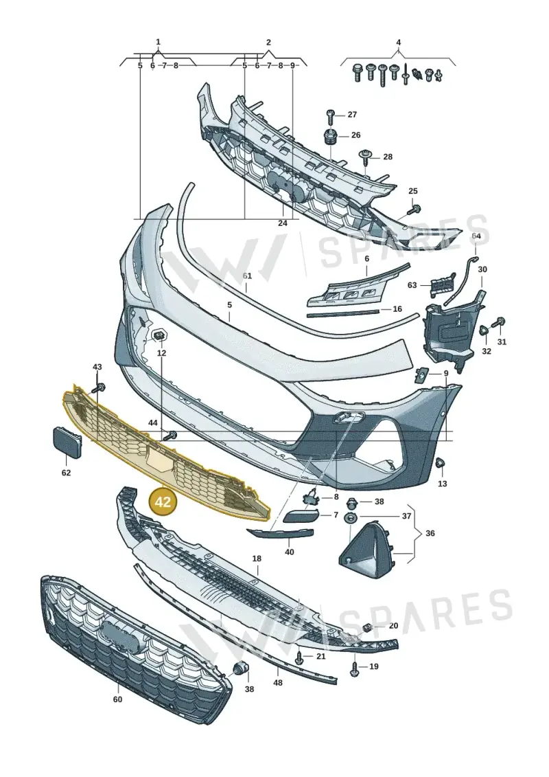8B3807683A9B9 — Audi A5 Limousine (2024-2025) diagram 8wk807100, position 42