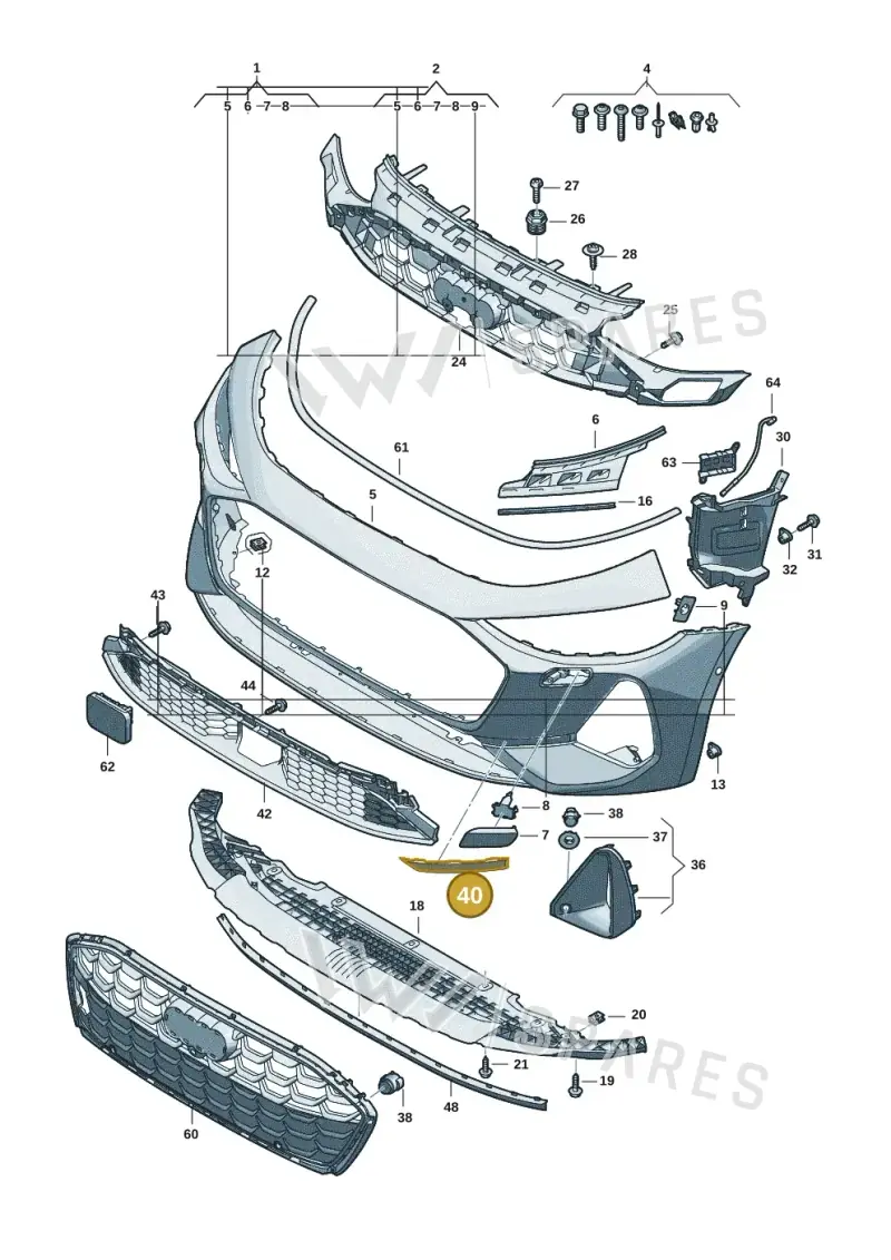 8B3807967A3HK — Audi A5 Limousine (2024-2025) diagram 8wk807100, position 40