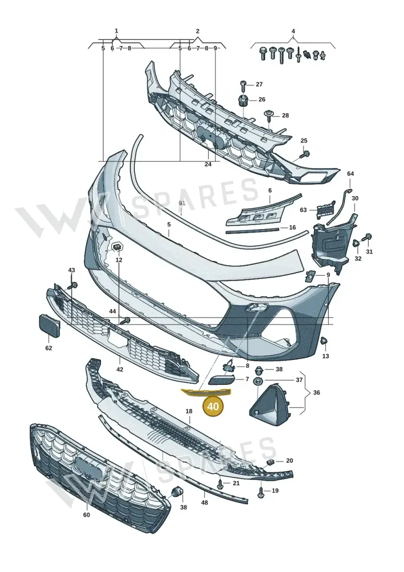 8B3807968A3HK — Audi A5 Limousine (2024-2025) diagram 8wk807100, position 40