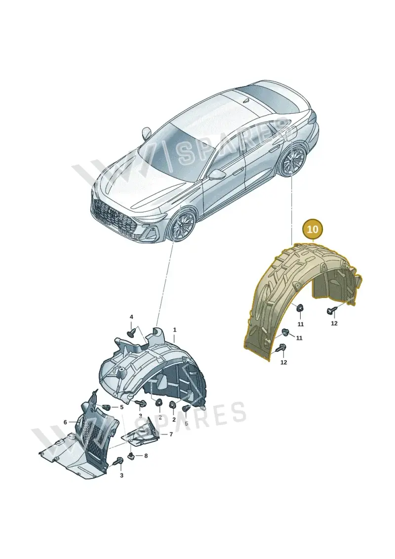 8B3810171 — Audi A5 Limousine (2024-2025) diagram 8wh821050, position 10