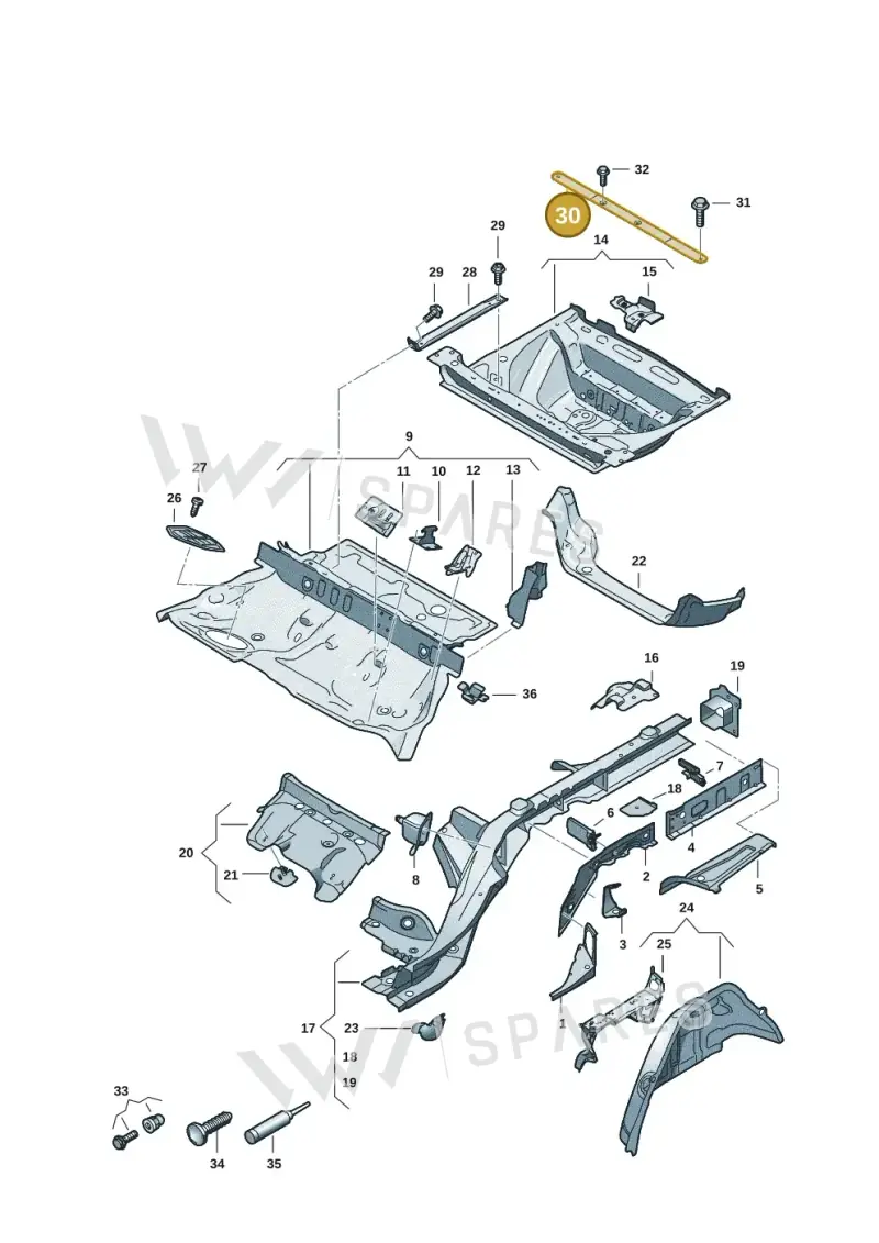 8B3813239 — Audi A5 Limousine (2024-2025) diagram 8wk803040, position 30