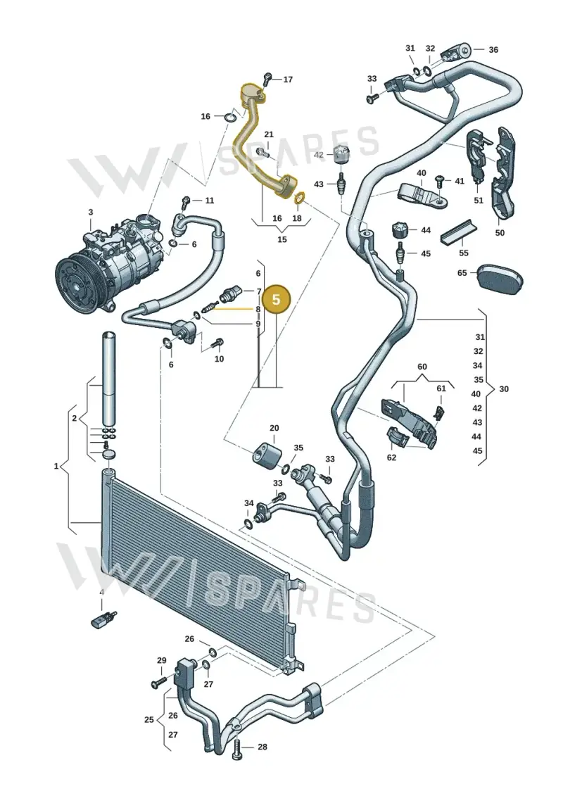 8B3816721BK — Audi A5 Limousine (2024-2025) diagram 8wk260400, position 5