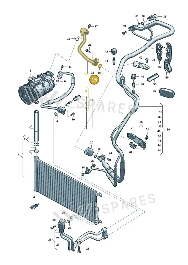 8B3816743A — Audi A5 Limousine (2024-2025) diagram 8wk260400, position 15