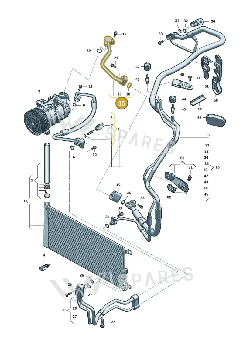 8B3816743 — Audi A5 Limousine (2024-2025) diagram 8wk260400, position 15