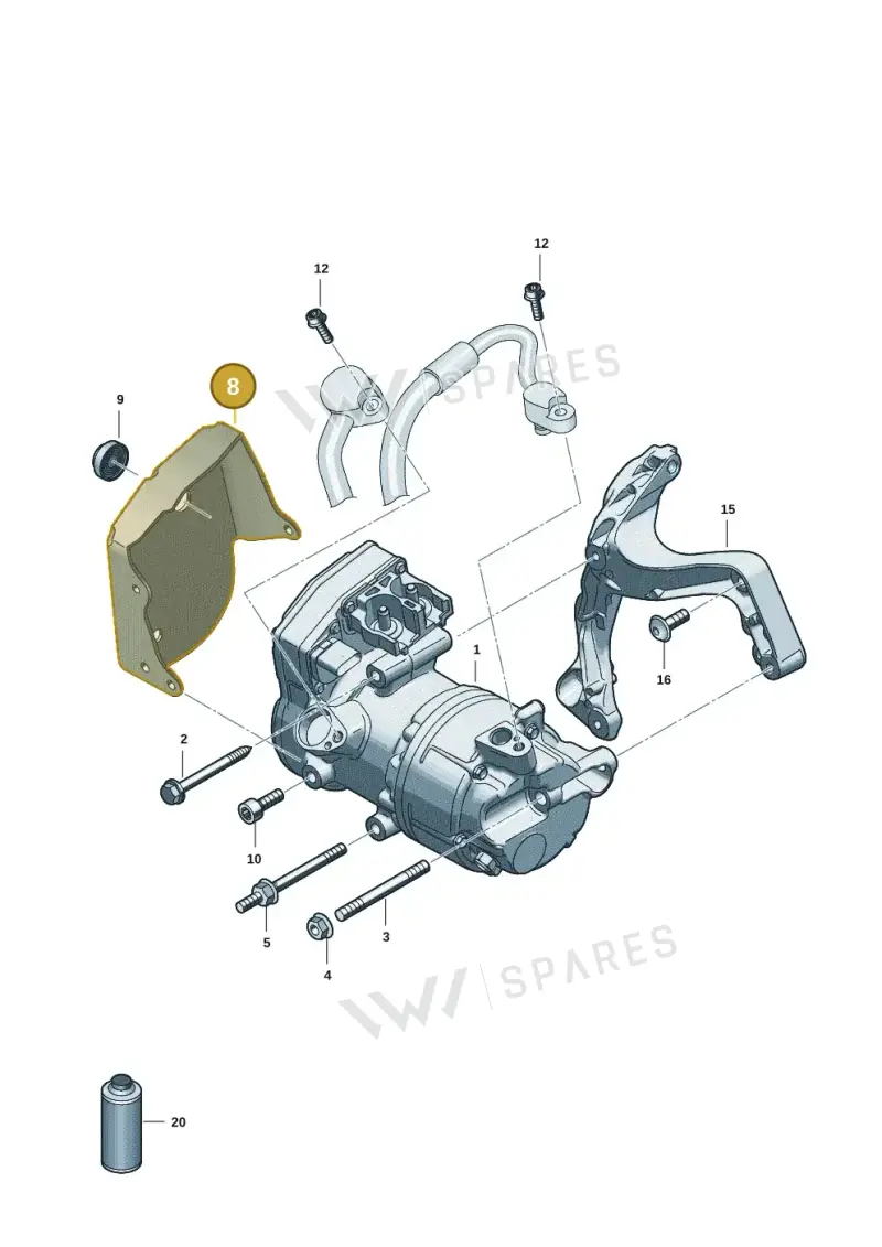 8B3820227F — Audi A5 Limousine (2024-2025) diagram 8wk260200, position 8