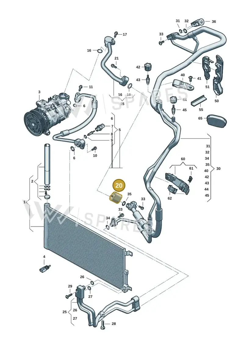8B3820339 — Audi A5 Limousine (2024-2025) diagram 8wk260400, position 20