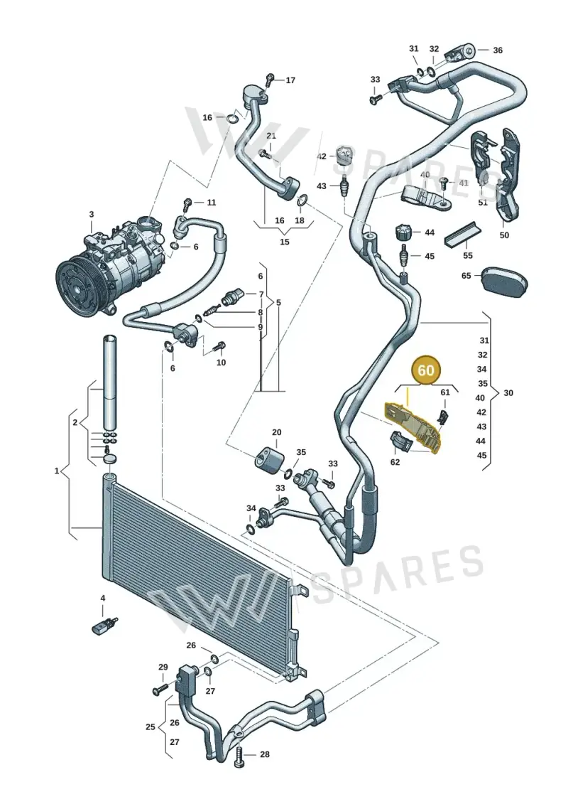 8B3820769B — Audi A5 Limousine (2024-2025) diagram 8wk260400, position 60