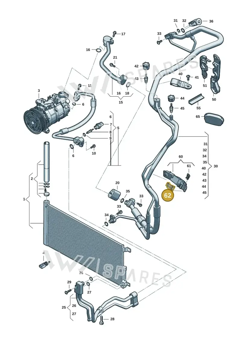 8B3820769C — Audi A5 Limousine (2024-2025) diagram 8wk260400, position 62
