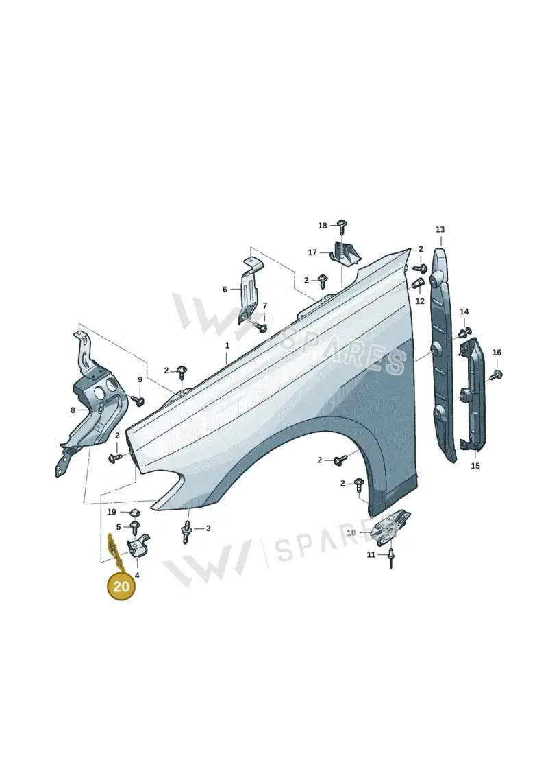 8B3821469B — Audi A5 Limousine (2024-2025) diagram 8wk821000, position 20