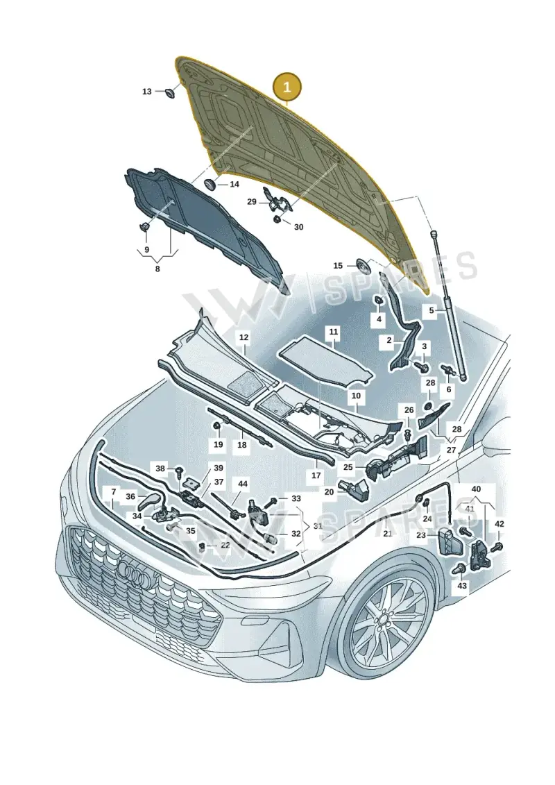 8B3823029B — Audi A5 Limousine (2024-2025) diagram 8wk823000, position 1