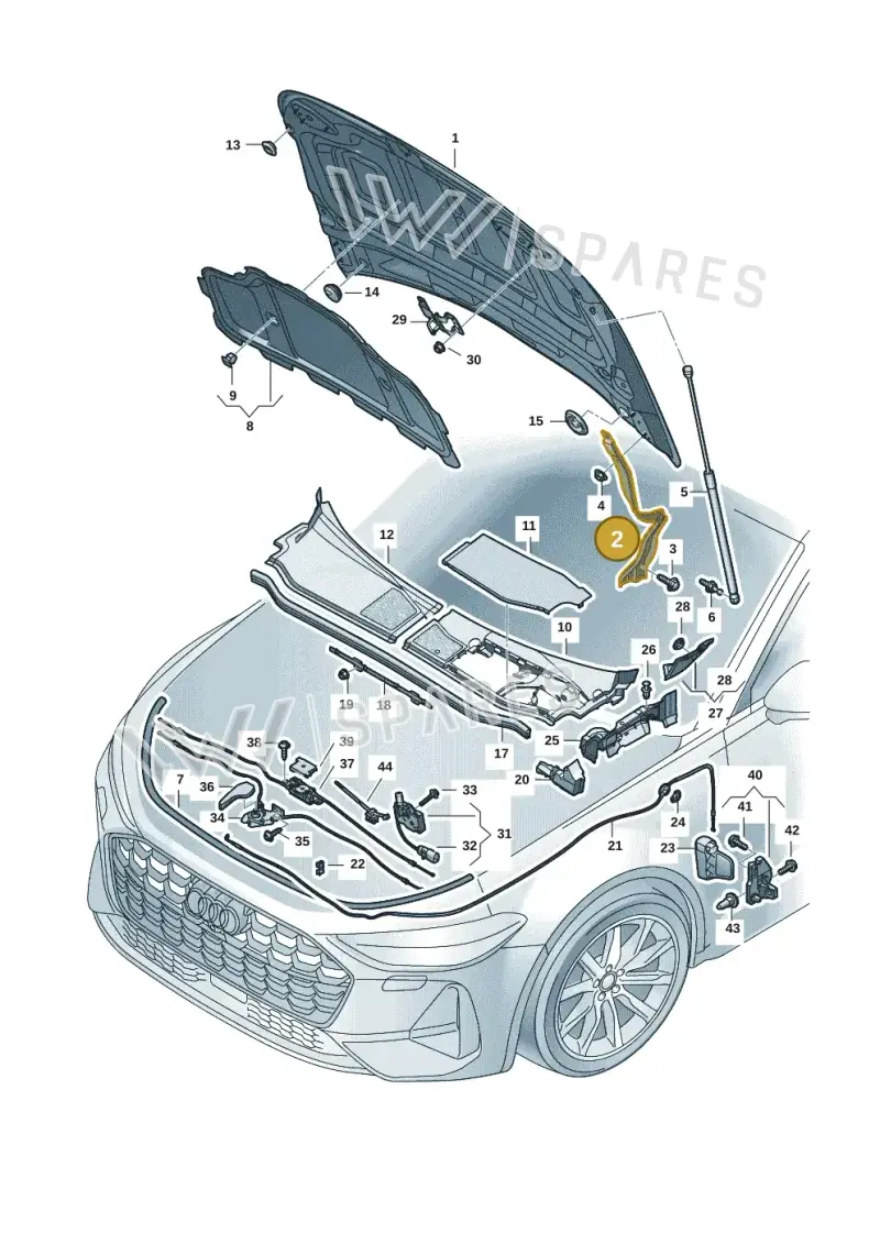 8B3823302 — Audi A5 Limousine (2024-2025) diagram 8wk823000, position 2