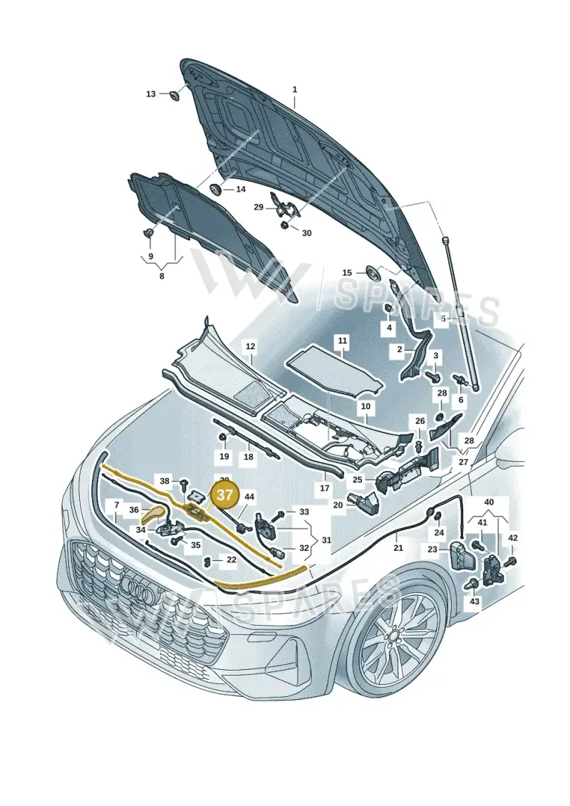 8B3823531 — Audi A5 Limousine (2024-2025) diagram 8wk823000, position 37