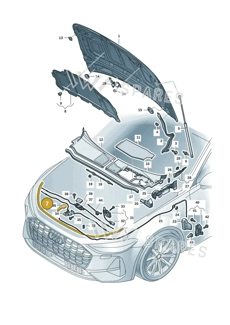 8B3823707 — Audi A5 Limousine (2024-2025) diagram 8wk823000, position 7