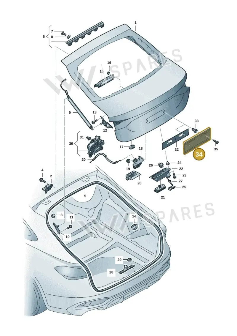 8B3827113A9B9 — Audi A5 Limousine (2024-2025) diagram 8wh827000, position 34