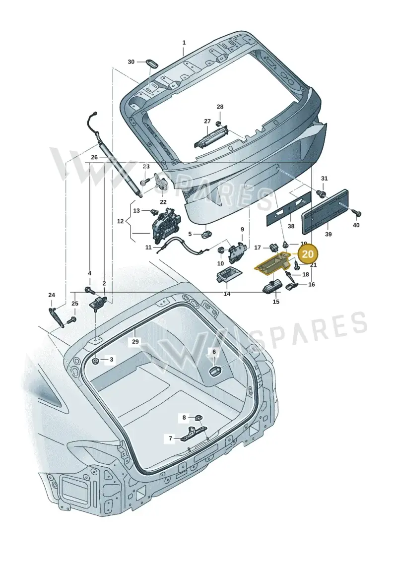 8B3827574 — Audi A5 Avant (2024-2025) diagram 8wk827000, position 20