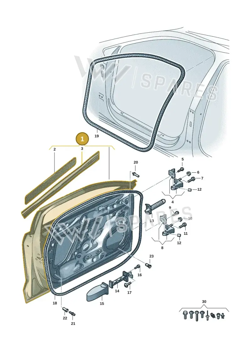 8B3831051C — Audi A5 Limousine (2024-2025) diagram 8wk831010, position 1