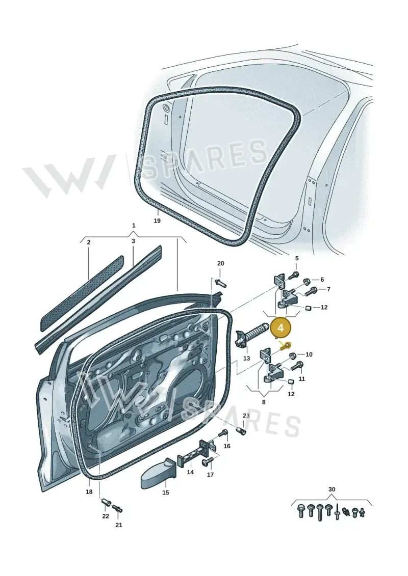 8B3831402A — Audi A5 Limousine (2024-2025) diagram 8wk831010, position 4