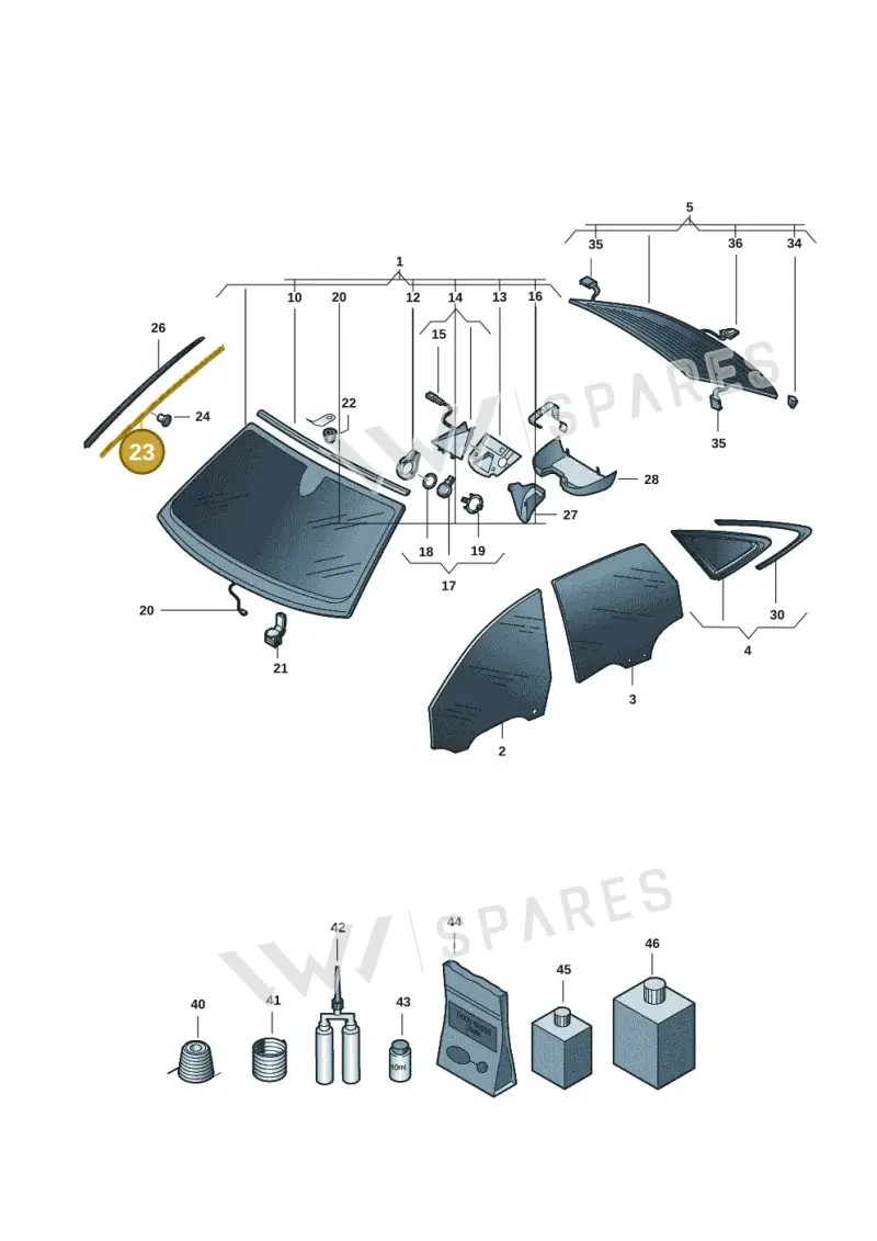 8B3845454 — Audi A5 Limousine (2024-2025) diagram 8wh845000, position 23