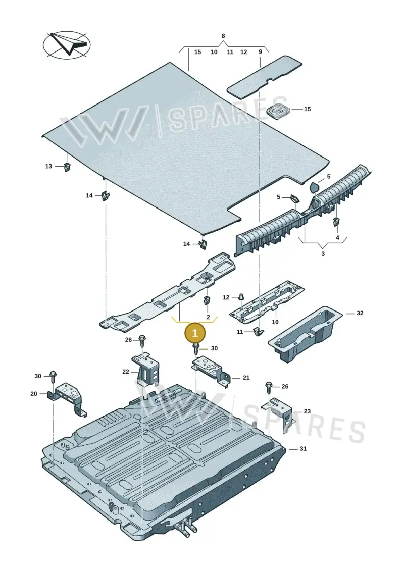 8B3861529A4PK — Audi A5 Limousine (2024-2025) diagram 8wh863850, position 1