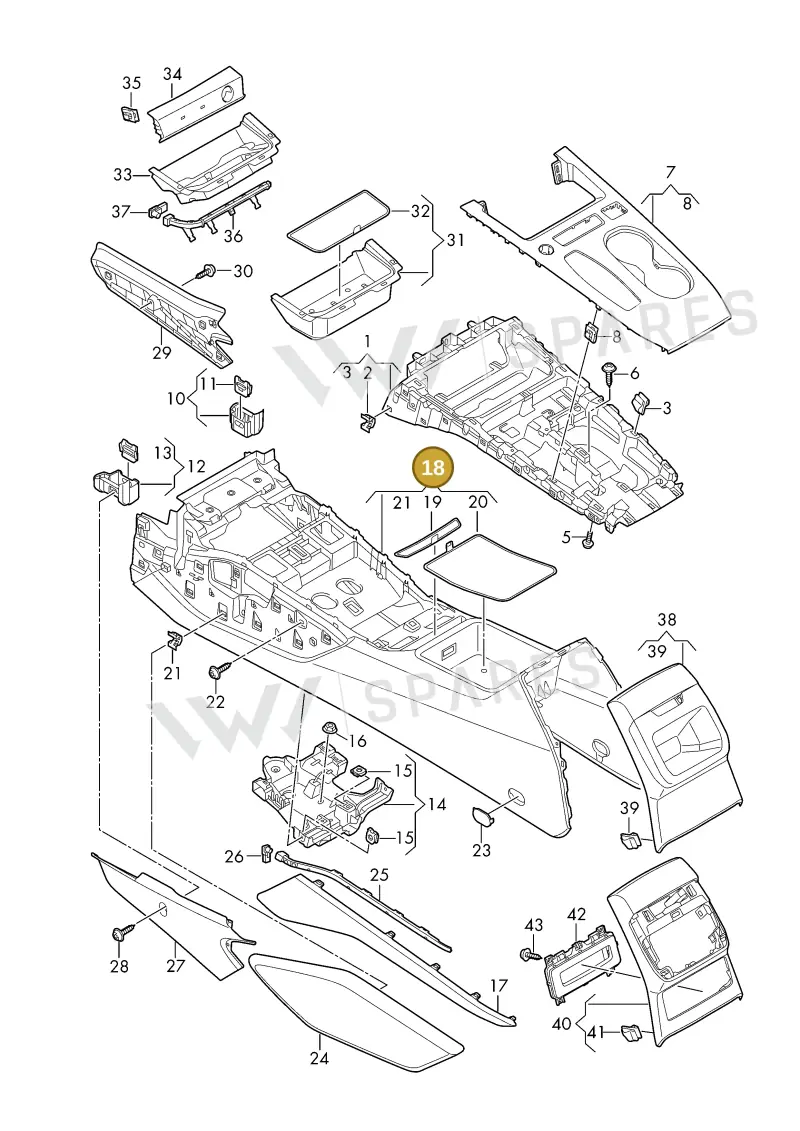 8B38632414PK — Audi A5 Limousine (2024-2025) diagram 8wk863500, position 18