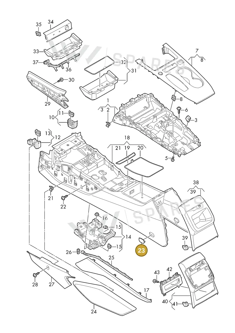 8B38632734PK — Audi A5 Limousine (2024-2025) diagram 8wk863500, position 23