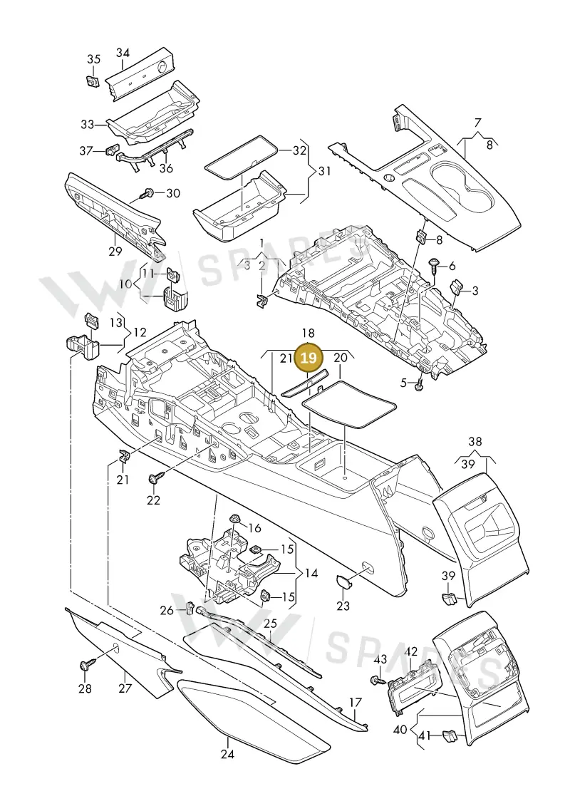 8B38635954PK — Audi A5 Limousine (2024-2025) diagram 8wk863500, position 19