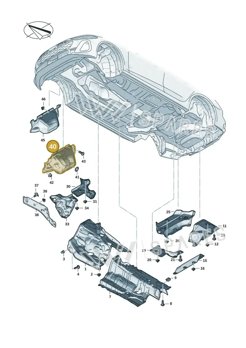 8B3863829C — Audi A5 Limousine (2024-2025) diagram 8wk804000, position 40