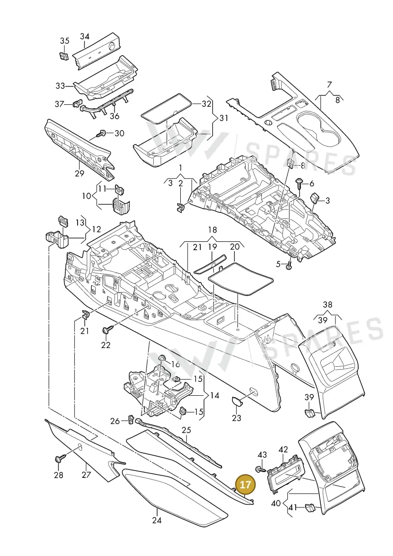 8B3864147D7RB — Audi A5 Limousine (2024-2025) diagram 8wk863500, position 17