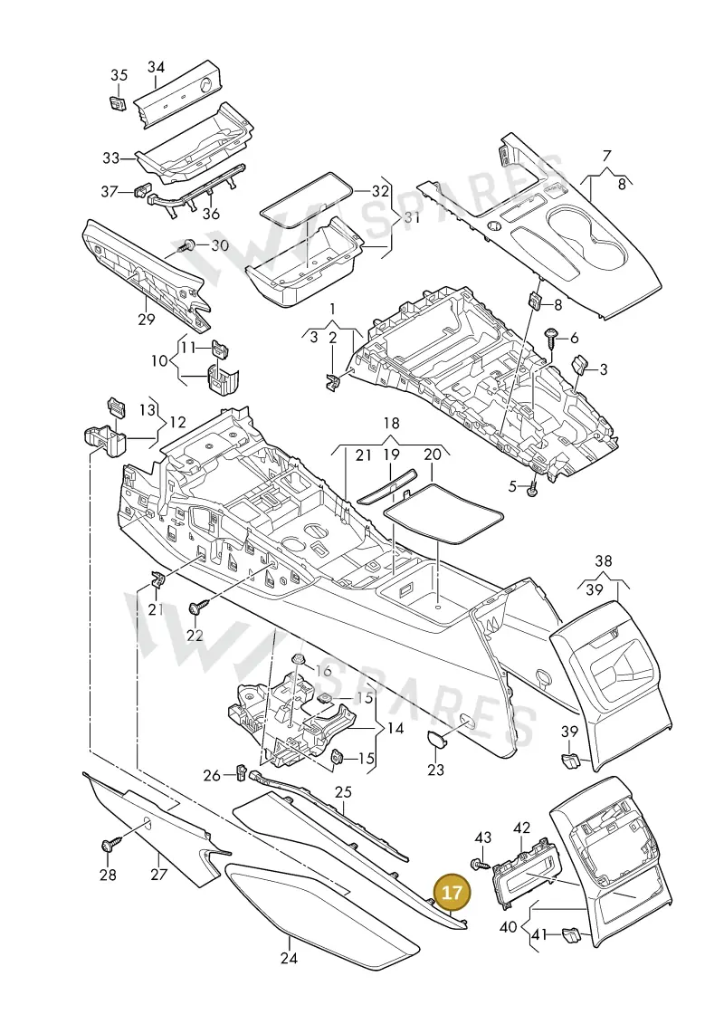 8B3864147E6ZV — Audi A5 Limousine (2024-2025) diagram 8wk863500, position 17