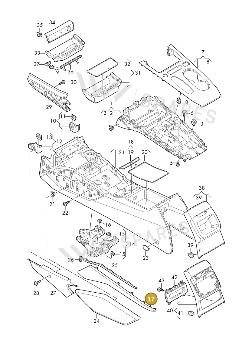 8B3864147F4HK — Audi A5 Limousine (2024-2025) diagram 8wk863500, position 17