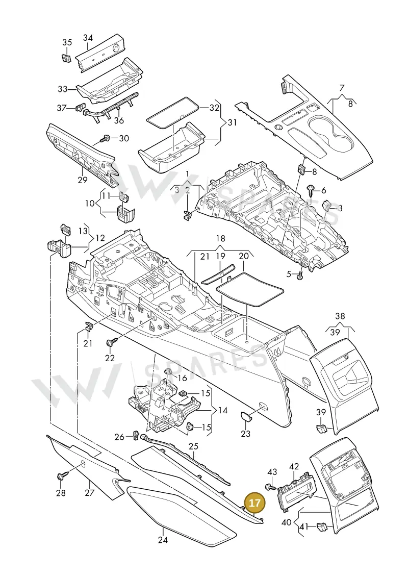 8B3864148E6ZV — Audi A5 Limousine (2024-2025) diagram 8wk863500, position 17