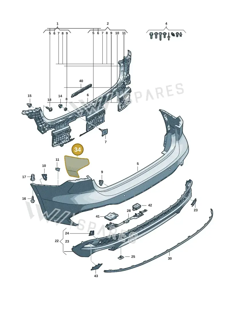 8B3864733 — Audi A5 Limousine (2024-2025) diagram 8wk807600, position 34