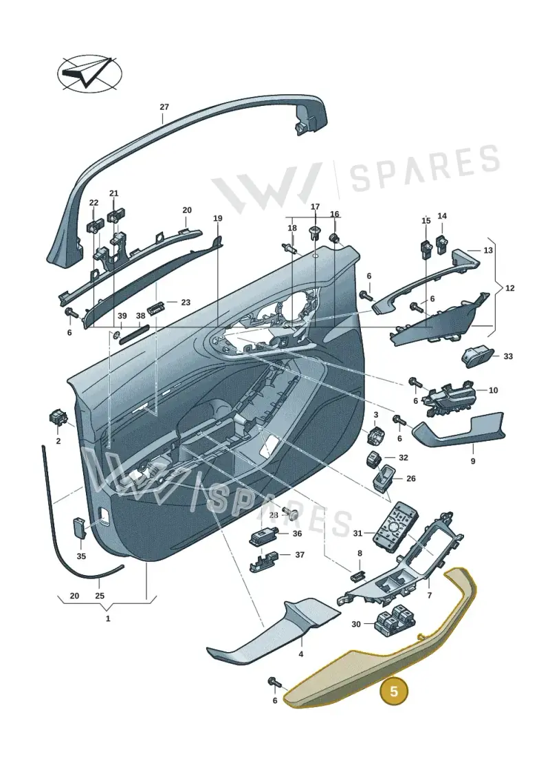 8B3867173CGMK — Audi A5 Limousine (2024-2025) diagram 8wh867000, position 5