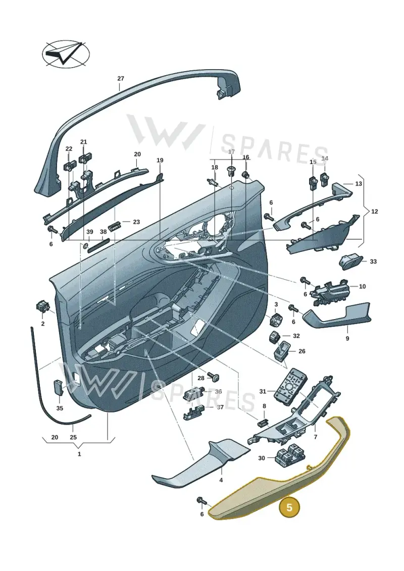 8B3867174CGMK — Audi A5 Limousine (2024-2025) diagram 8wh867000, position 5