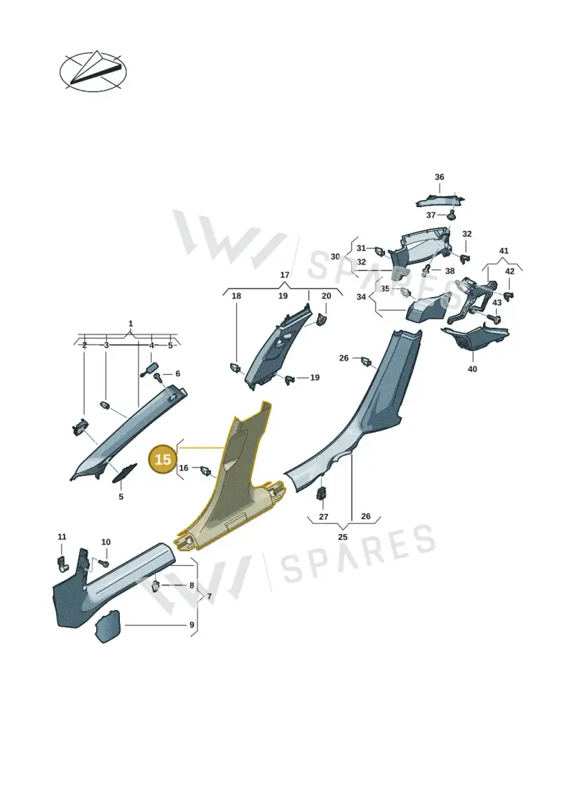 8B3867240C4PK — Audi A5 Limousine (2024-2025) diagram 8wh867650, position 15