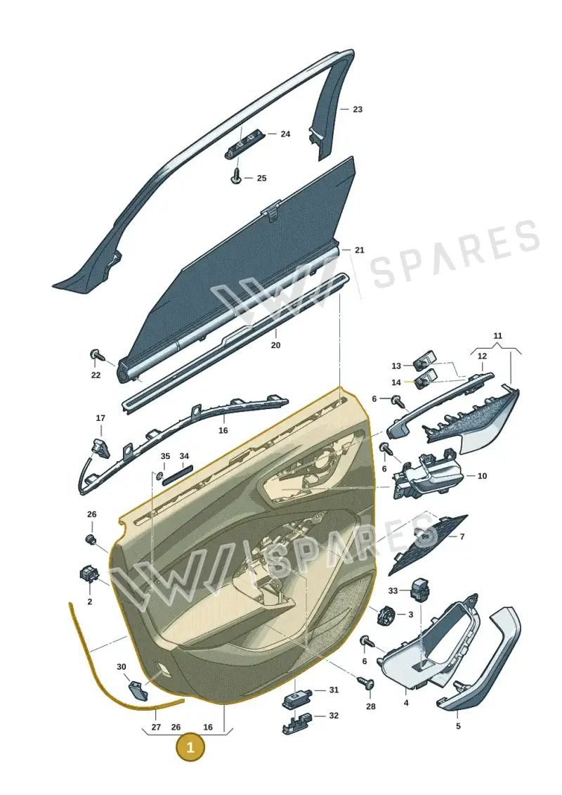 8B3867304DWFN — Audi A5 Limousine (2024-2025) diagram 8wh867400, position 1
