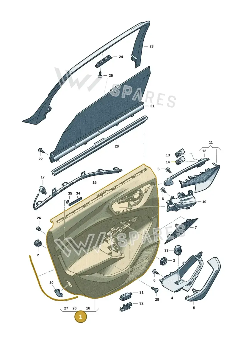 8B3867304QGMK — Audi A5 Limousine (2024-2025) diagram 8wh867400, position 1