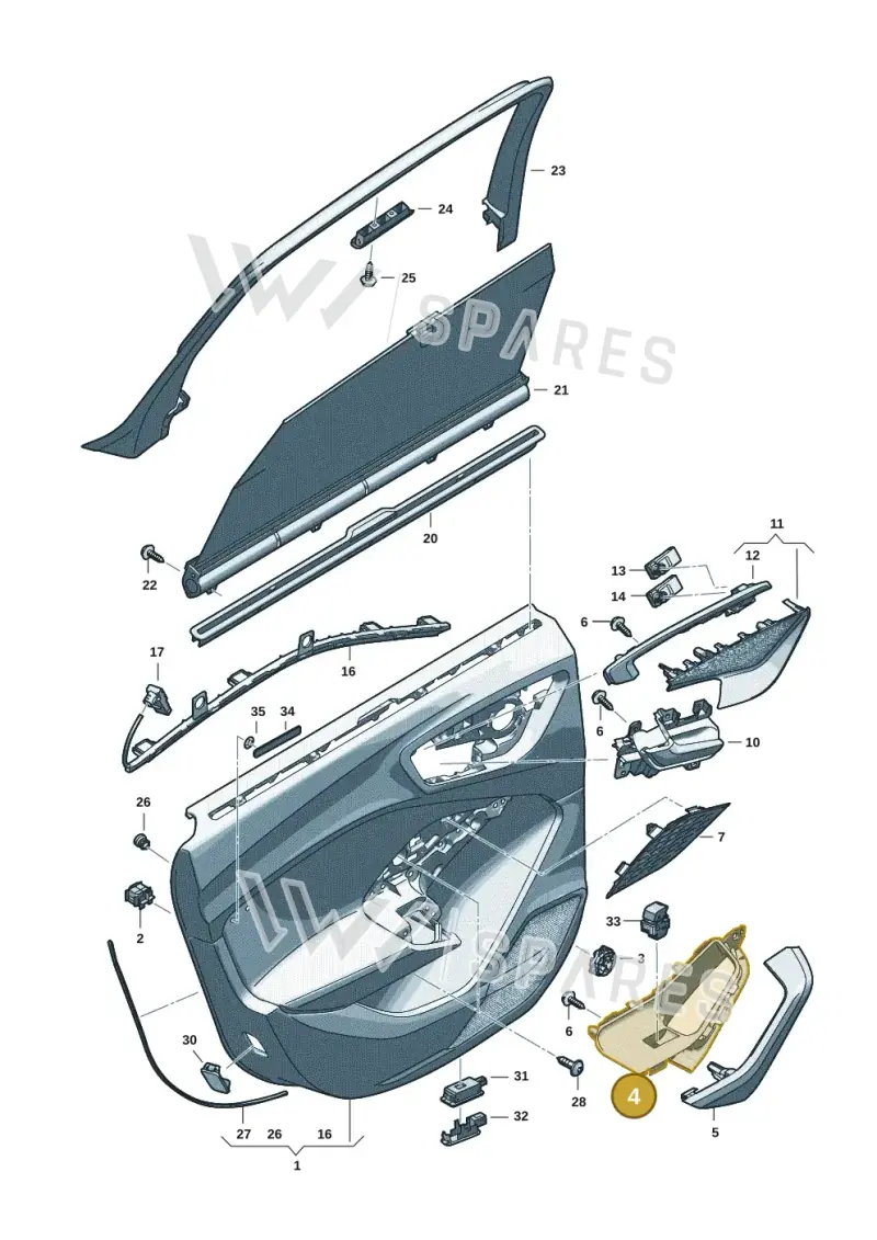 8B38673726PS — Audi A5 Limousine (2024-2025) diagram 8wh867400, position 4