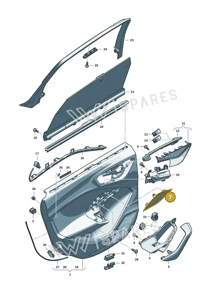 8B38679704PK — Audi A5 Limousine (2024-2025) diagram 8wh867400, position 7