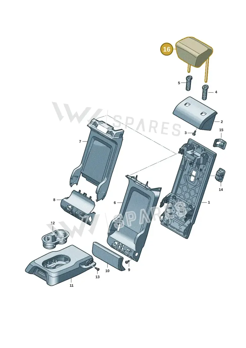 8B3885975GGMK — Audi A5 Limousine (2024-2025) diagram 4p0885400, position 16