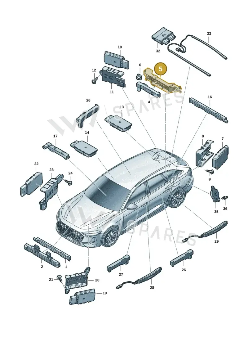 8B3907742 — Audi A5 Limousine (2024-2025) diagram 8wk909000, position 5