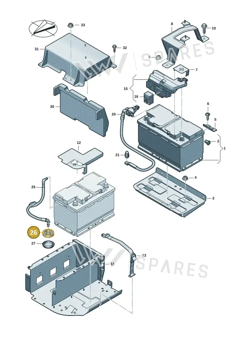 8B3915143A — Audi A5 Limousine (2024-2025) diagram 8wh915000, position 26