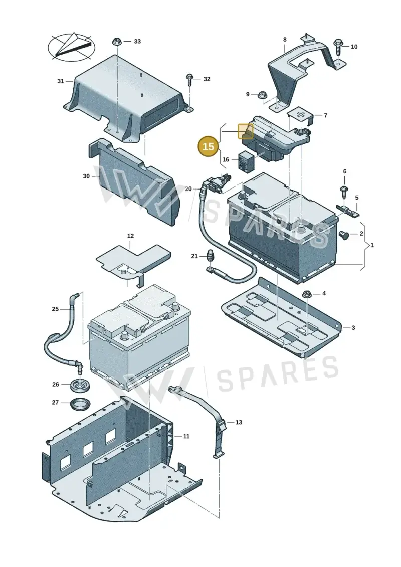 8B3915459A — Audi A5 Limousine (2024-2025) diagram 8wh915000, position 15