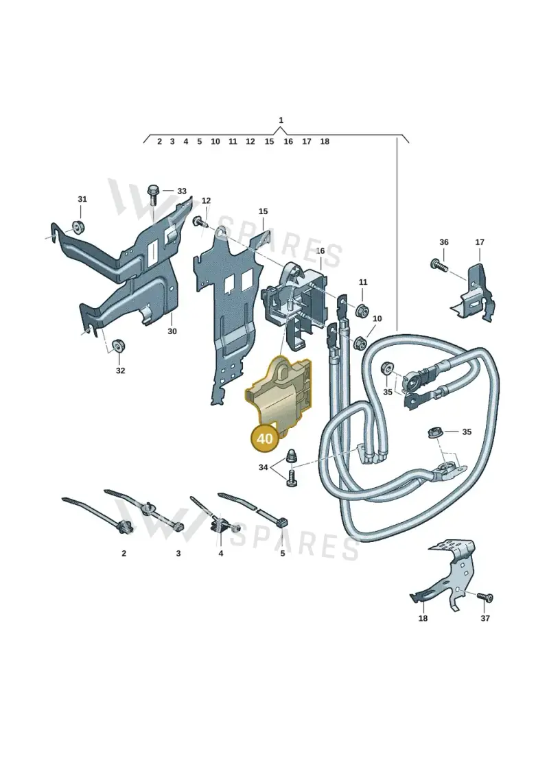8B3937132C — Audi A5 Limousine (2024-2025) diagram 8wk972080, position 40