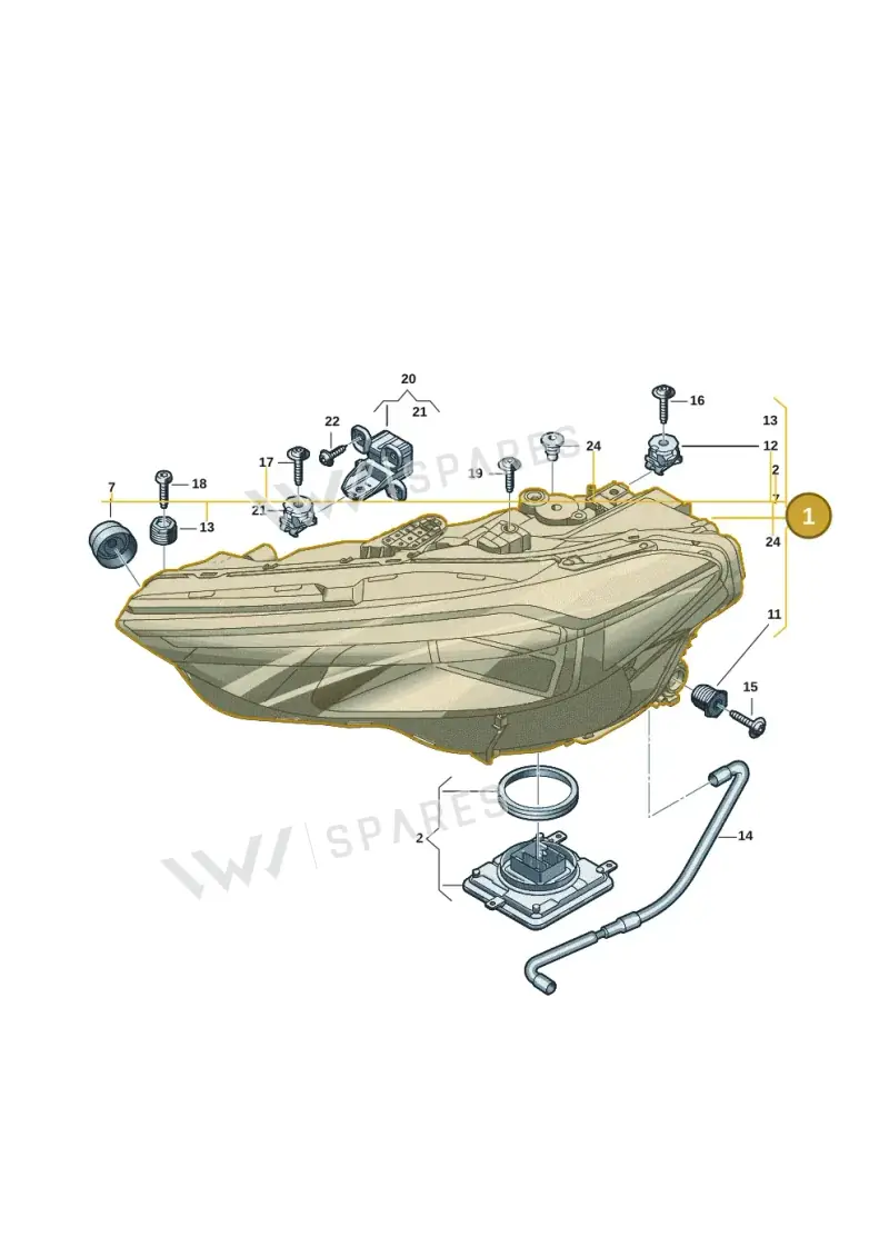 8B3941011G — Audi A5 Limousine (2024-2025) diagram 8wk941000, position 1
