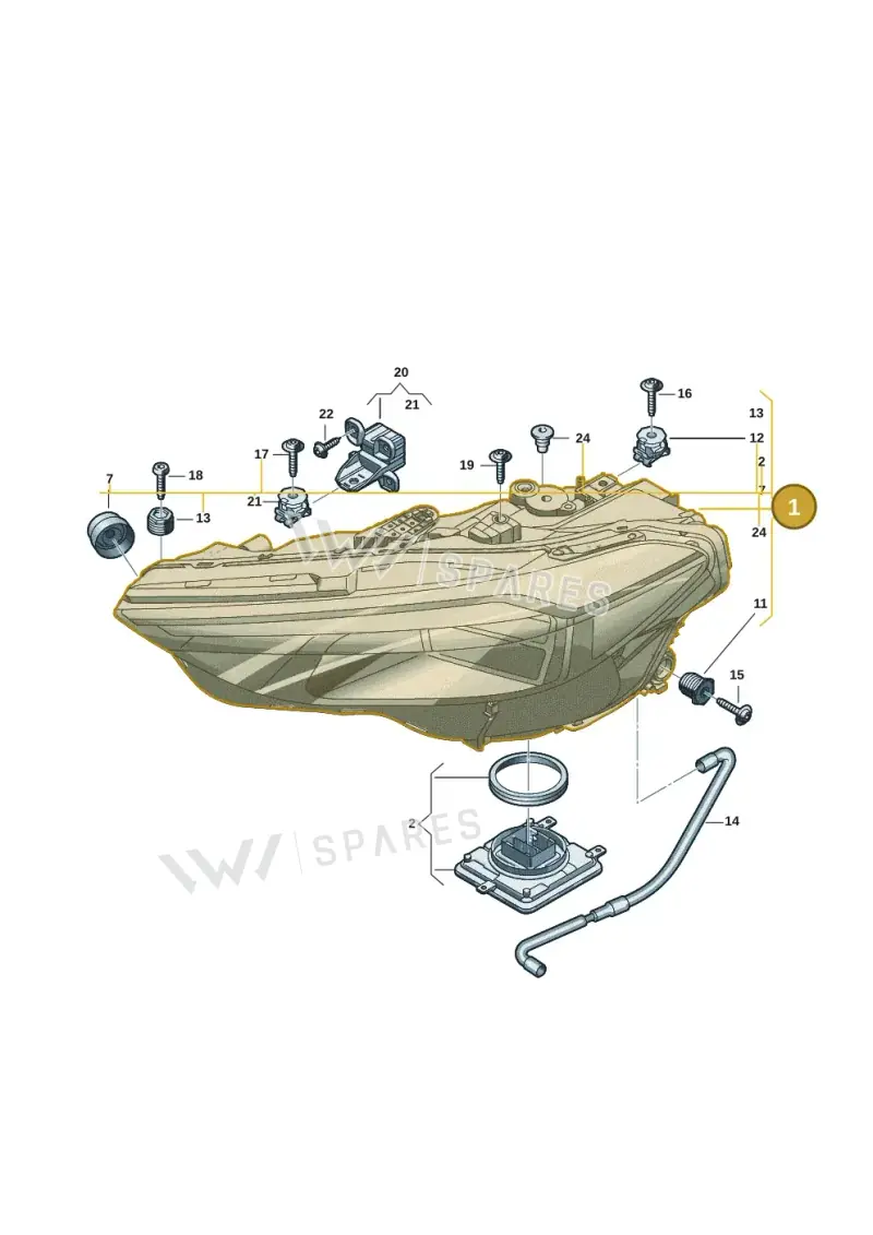 8B3941011H — Audi A5 Limousine (2024-2025) diagram 8wk941000, position 1