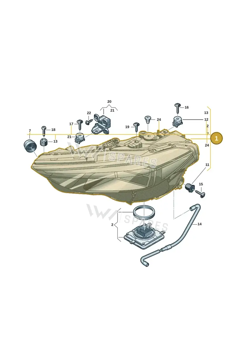 8B3941012K — Audi A5 Limousine (2024-2025) diagram 8wk941000, position 1