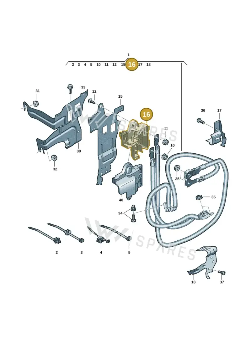 8B3941828D — Audi A5 Limousine (2024-2025) diagram 8wk972080, position 16